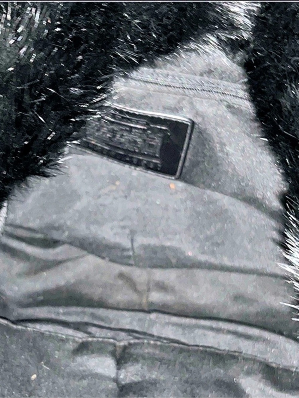 Coach Soho Ski Quilted Nylon and Rabbit Fur Hobo Bag Rabbit Fur Hobo Bag Black - Picture 6 of 6